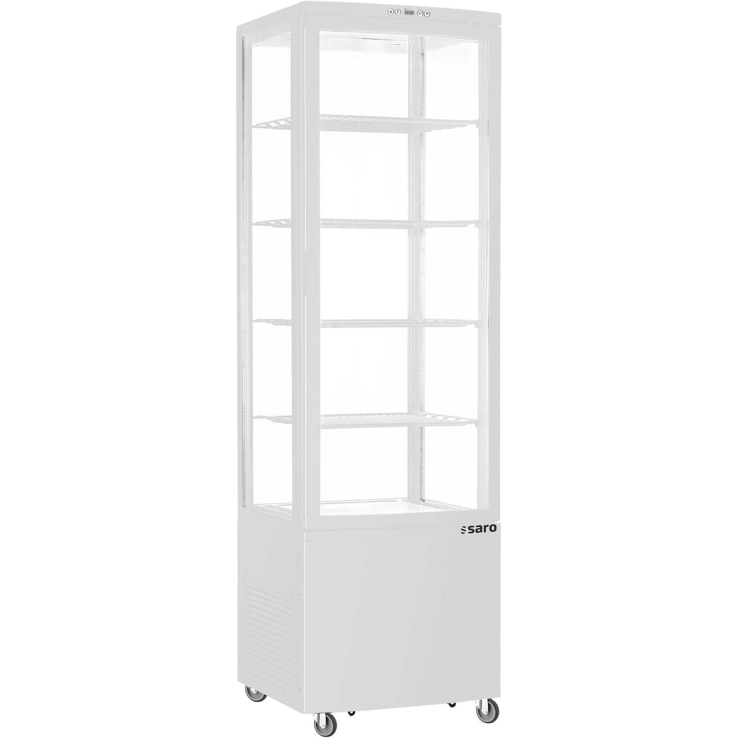 Saro SVEN White refrigerated showcase, white housing