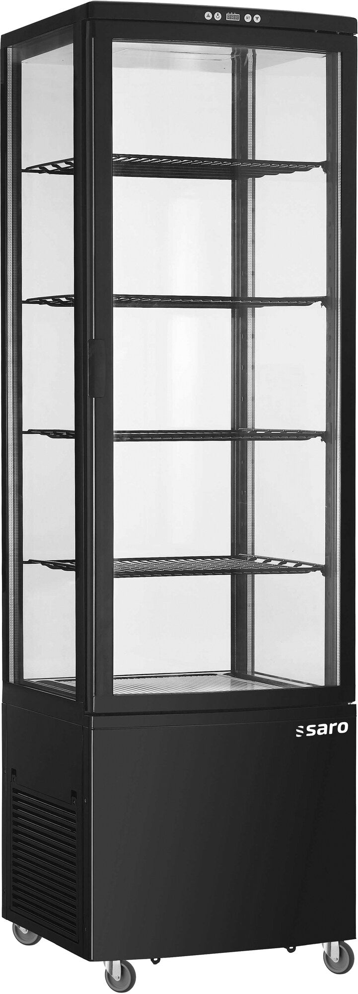 Saro SVEN Black refrigerated showcase, black housing