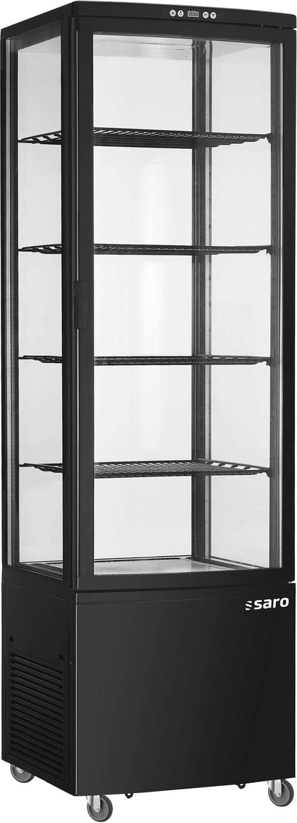 Saro SVEN Black refrigerated showcase, black housing