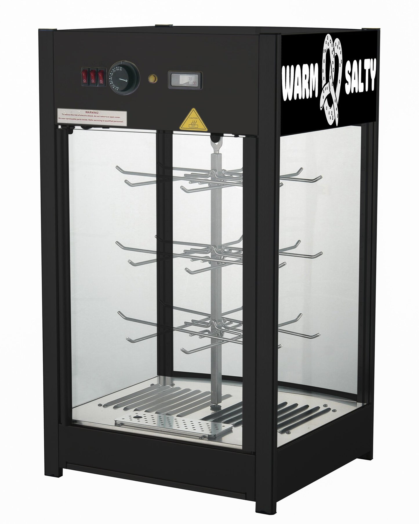 Saro ANDREAS heated pretzel display, black