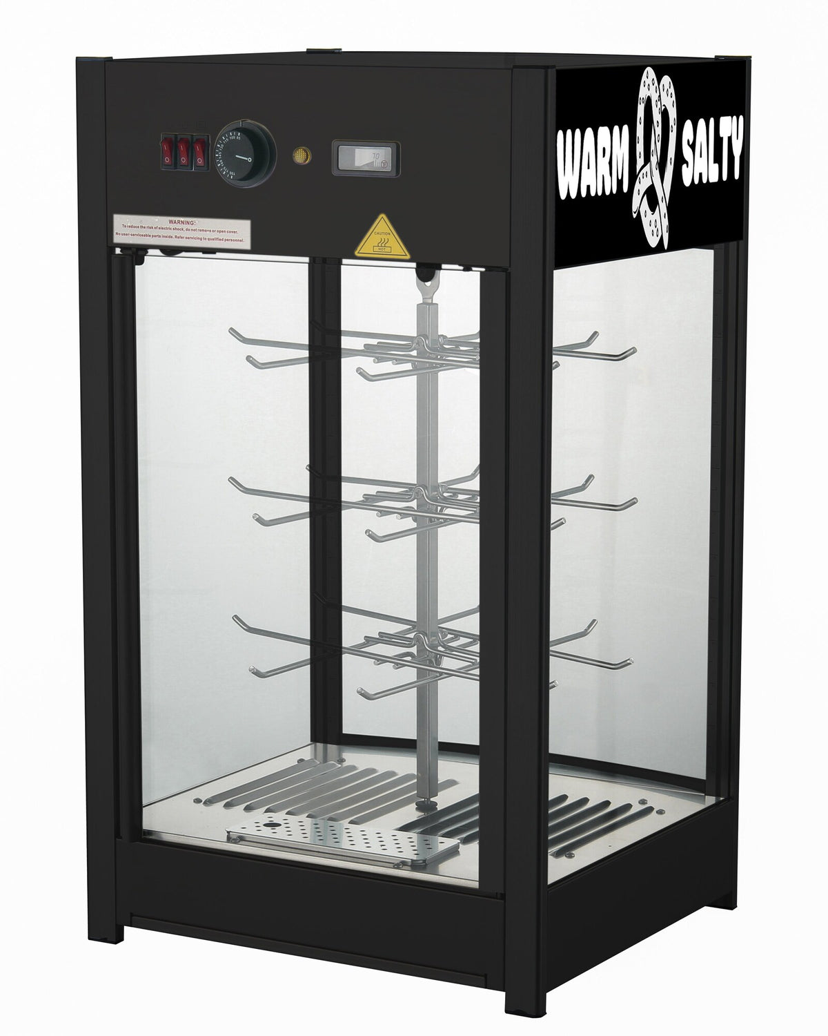 Saro ANDREAS heated pretzel display, black