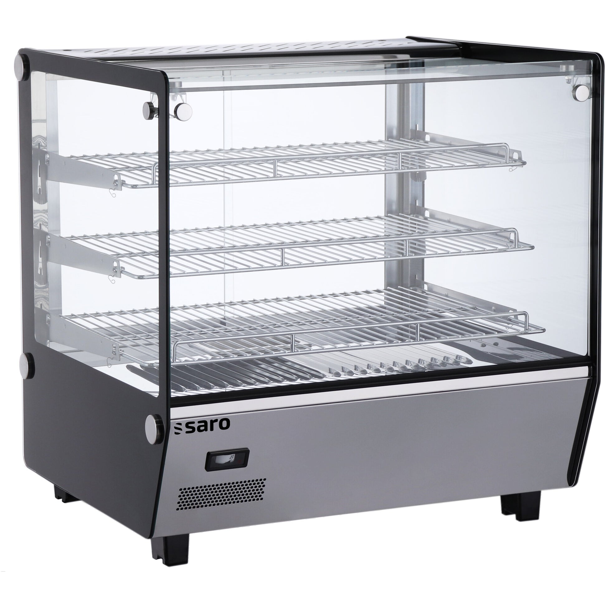 Saro SOFIA 120 warming display case, stainless steel