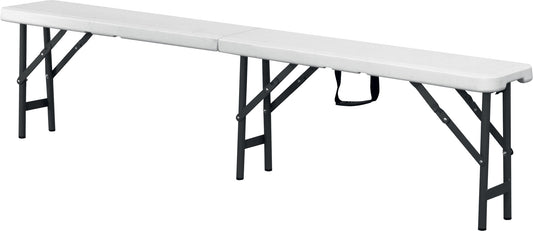 Saro SIESTA folding bench, white seat and black frame