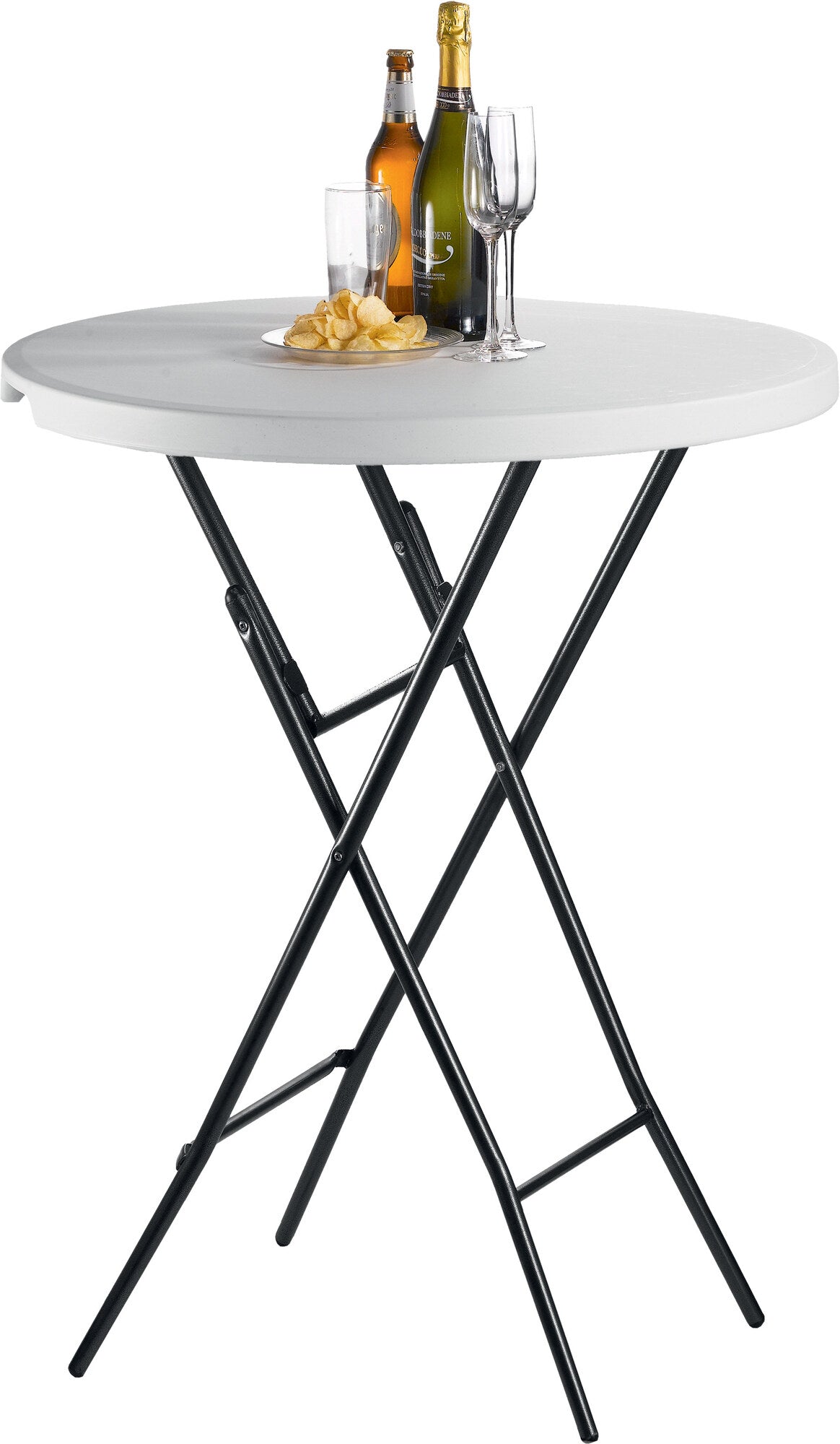 Saro BARBADOS cocktail table, white top and black frame