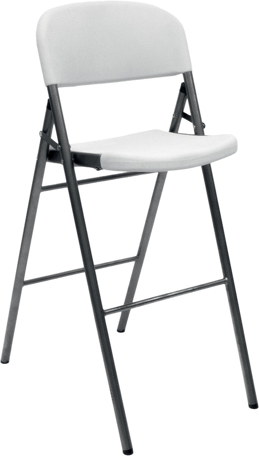 Saro GRENADA bar stool, white seat and black frame