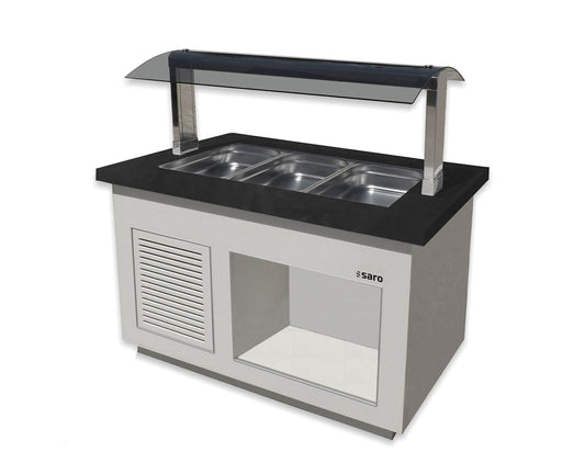 Saro SB-K 130 salad bar, white finish