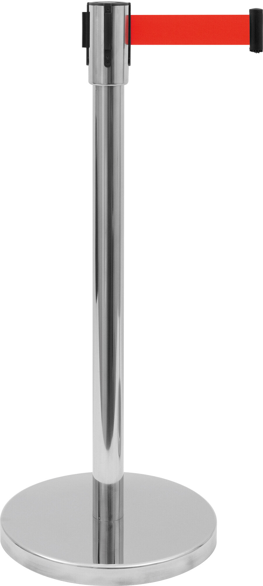Saro AF 206 SR belt barrier post, steel stand, red belt