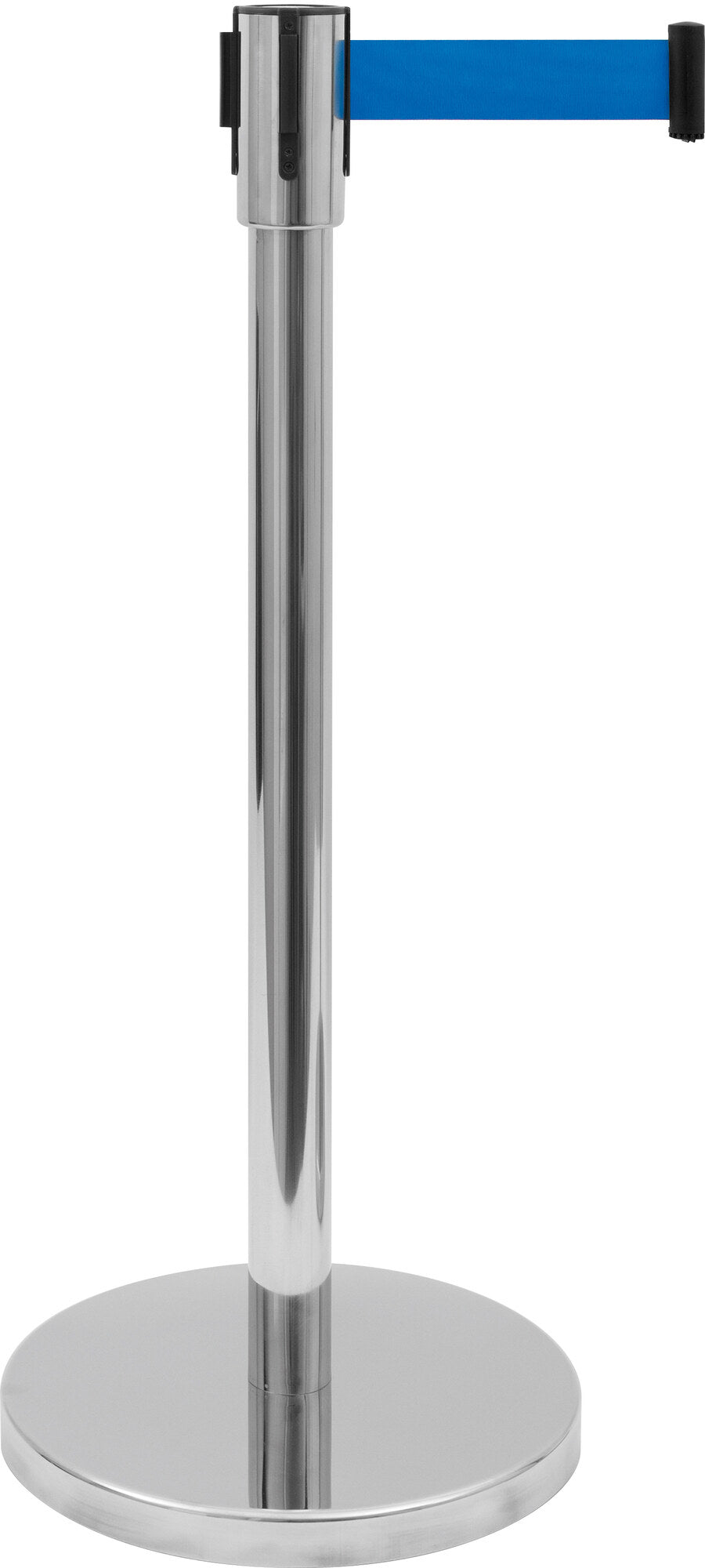 Saro AF 206 SB belt barrier post, steel stand, blue belt