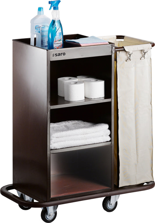 Saro AF 260 room service trolley, reddish brown