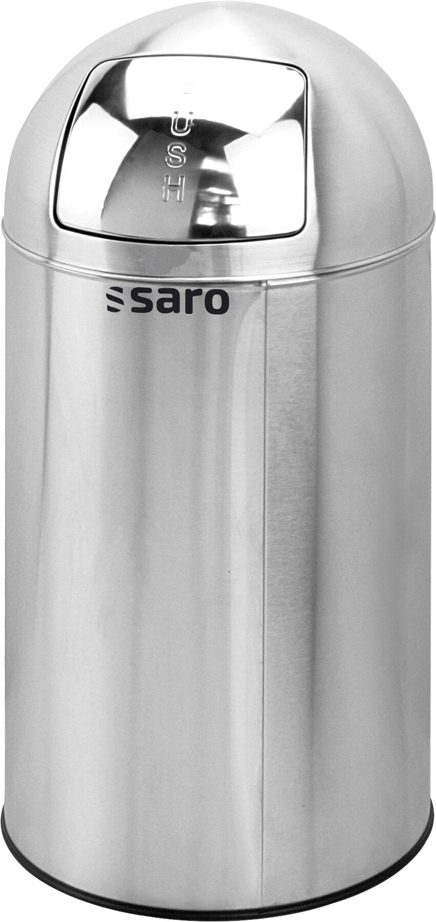 Saro AD 253 push-lid waste bin, stainless steel