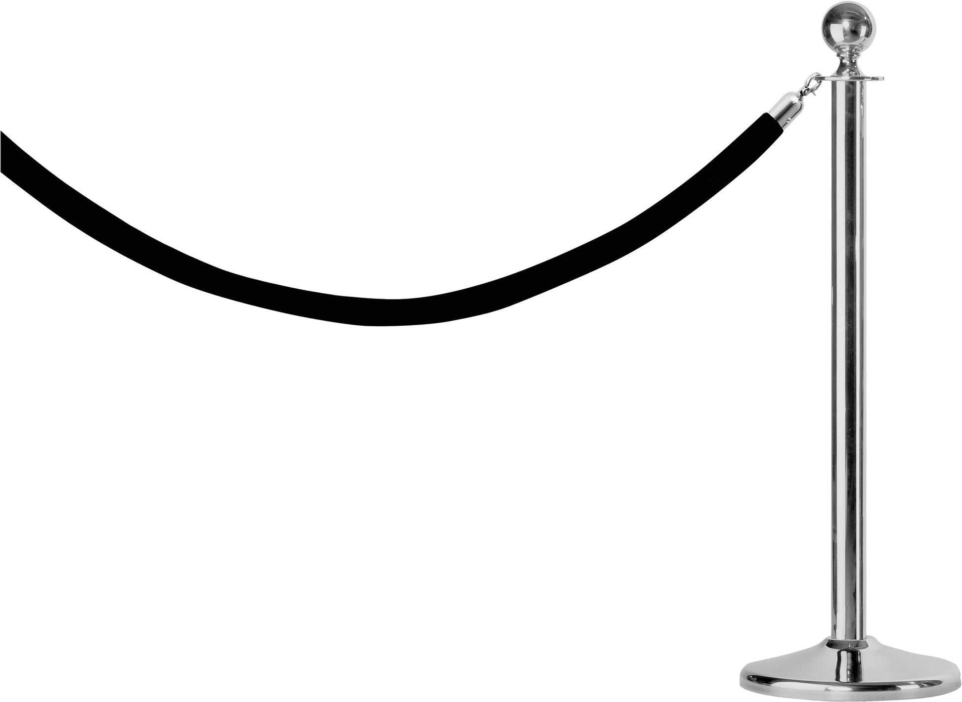 Saro AF 279 rope barrier post, silver stand