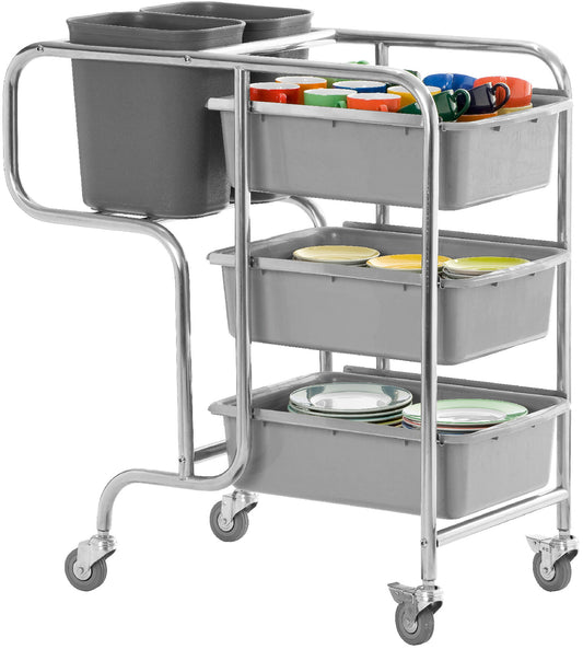 Saro CLAIRE clearing trolley, stainless steel