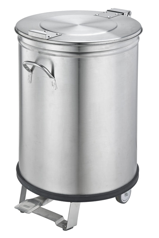Saro ME 50 wheeled waste bin, stainless steel