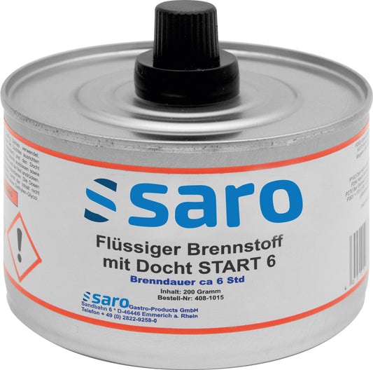 Saro START 6 liquid chafing fuel, tin with wick