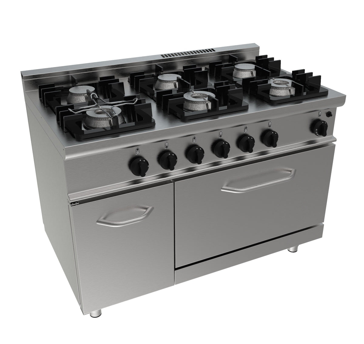 Saro E7/KUPG6LN gas cooker with oven, stainless steel