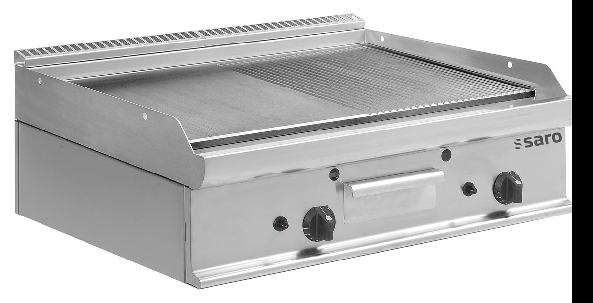 Saro E7/KTG2BBM gas griddle, half smooth half grooved
