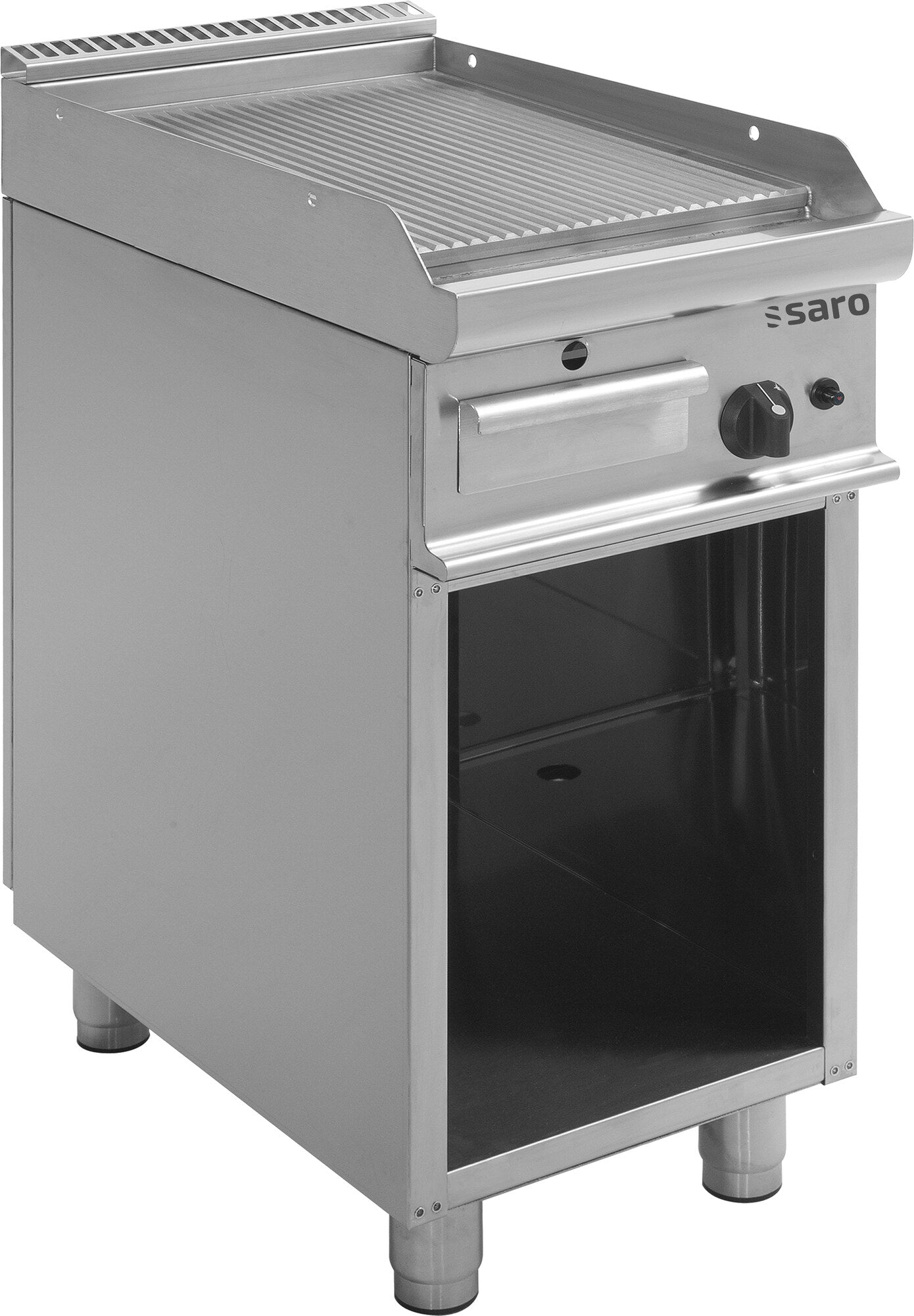 Saro E7/KTG1BAR gas griddle, grooved plate
