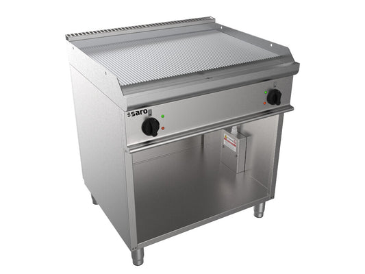 Saro E7/KTE2BAR electric griddle, grooved plate