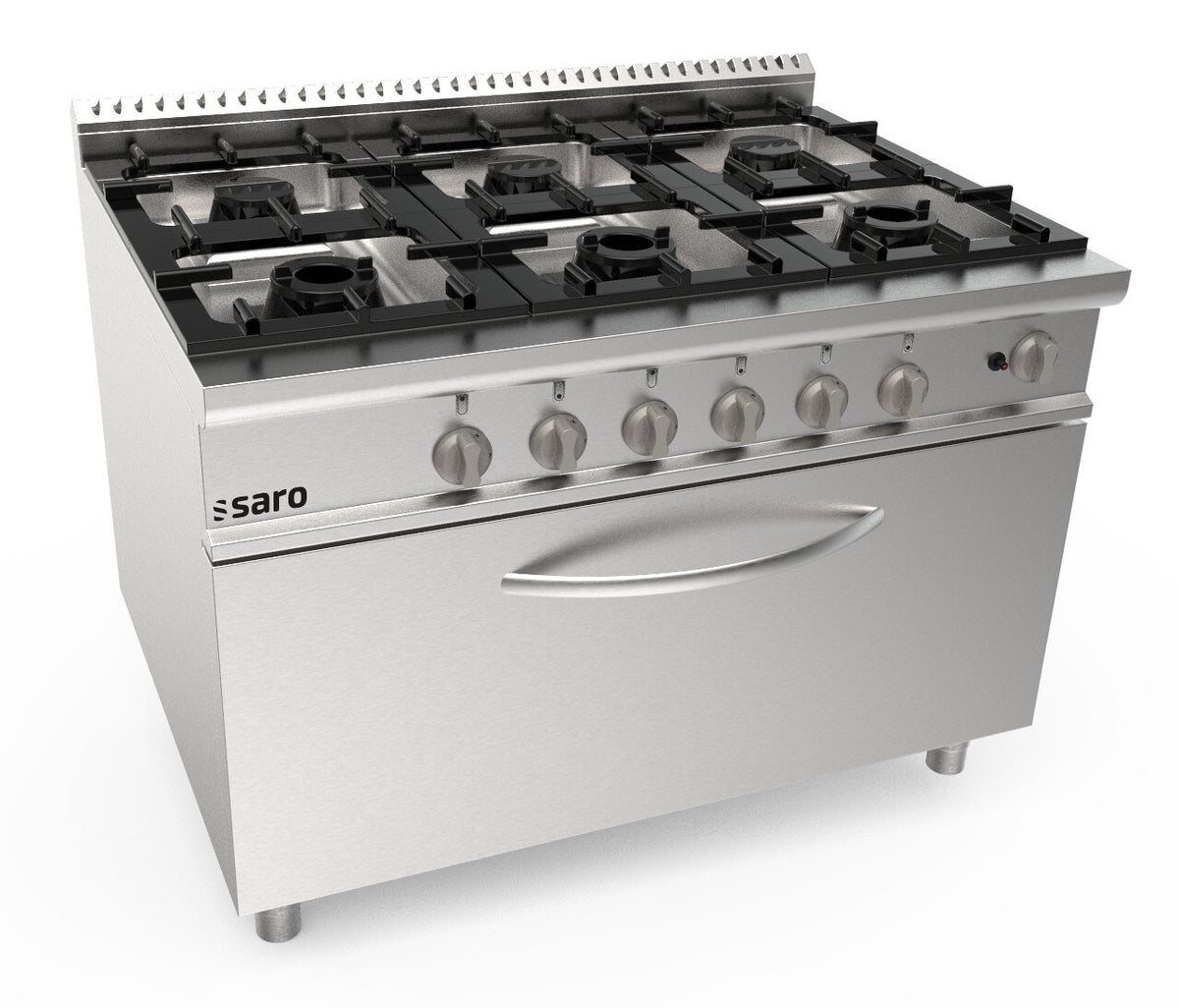 Saro LQ CUG6FM gas range with oven, stainless steel