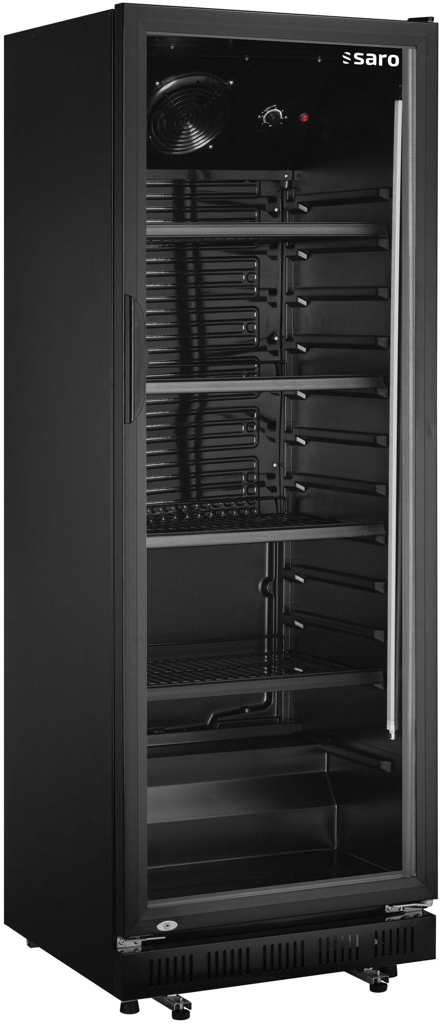 Saro GTK 360 refrigerator, black, glass door