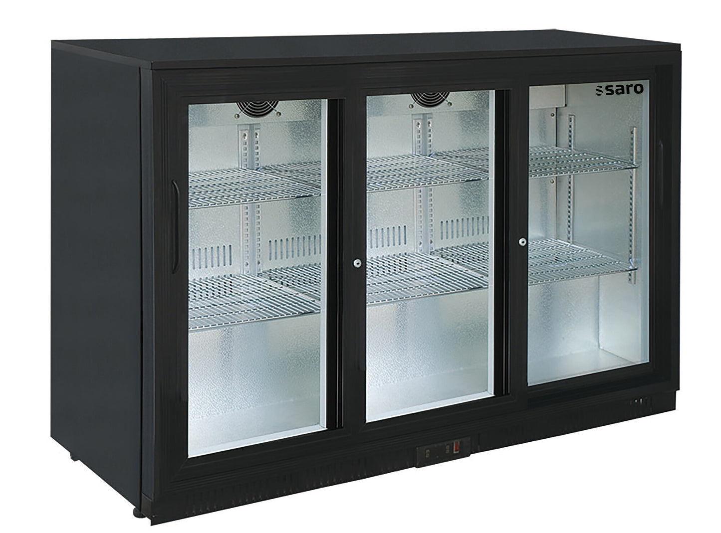 Saro BC 320 SD bar cooler, black, sliding doors