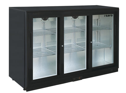 Saro BC 320 SD bar cooler, black, sliding doors