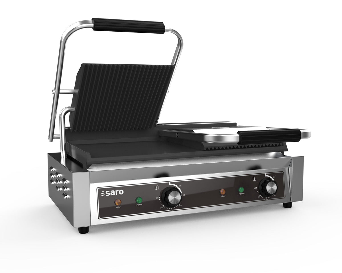 Saro PG 2 GG contact grill, two ribbed and smooth zones