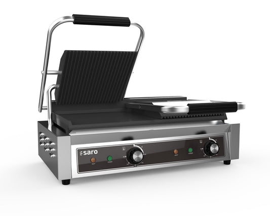 Saro PG 2 GG contact grill, two ribbed and smooth zones