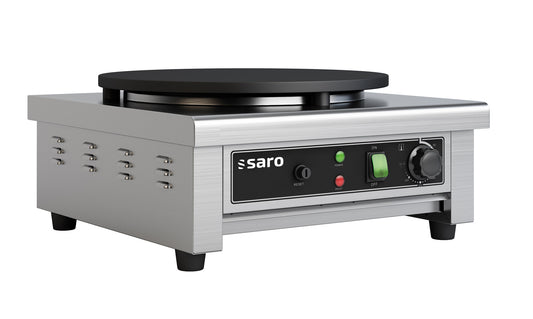 Saro MERLE crêpe maker, stainless steel with cast iron plate