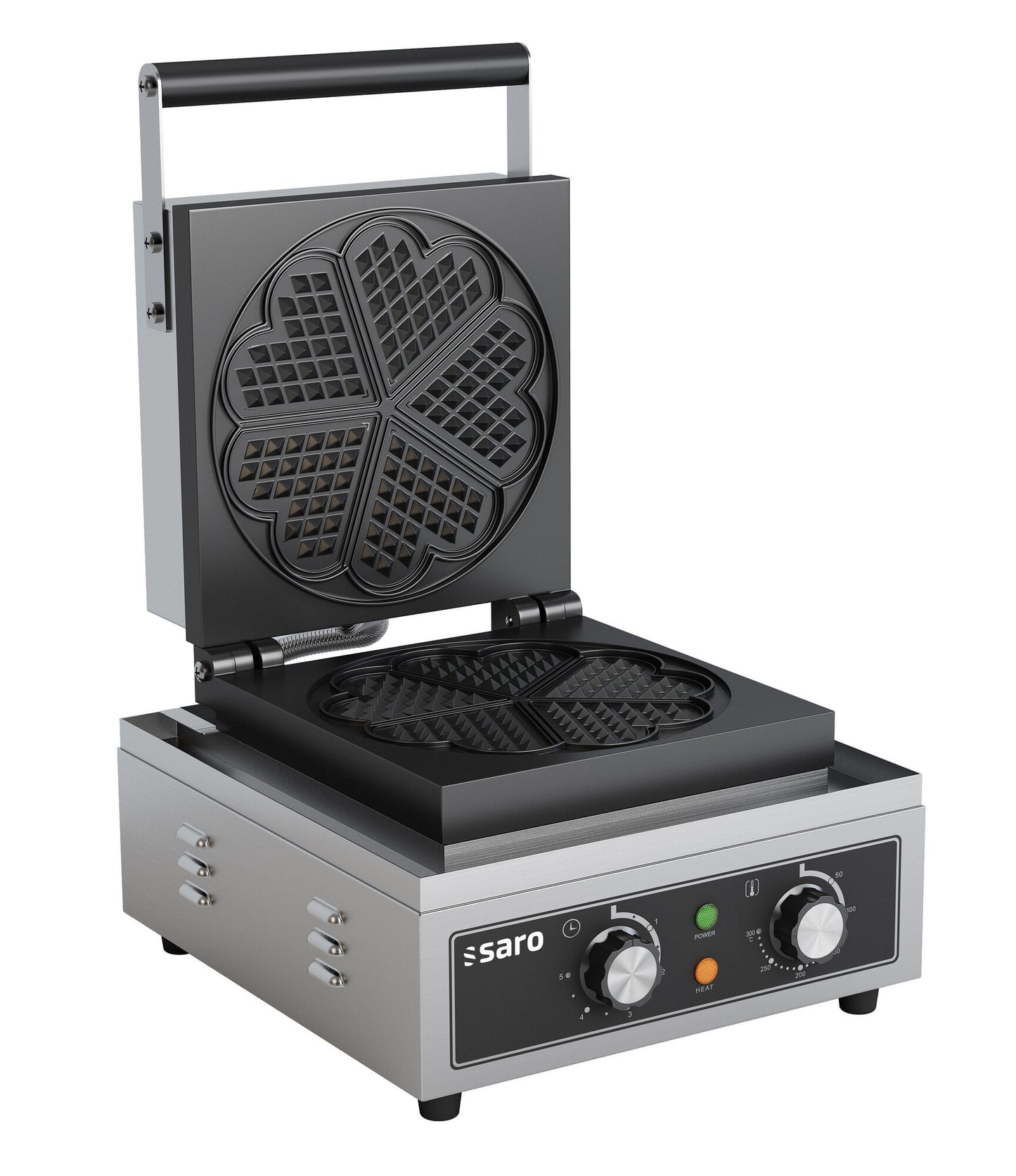 Saro ILONA heart waffle maker, stainless steel