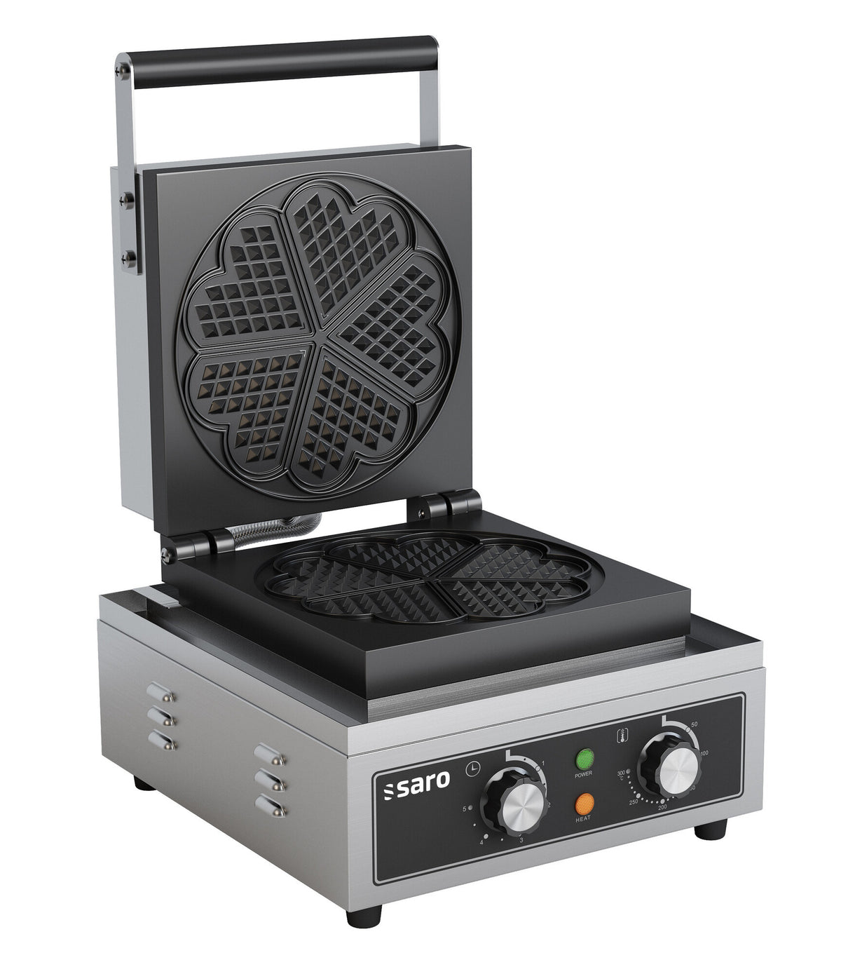 Saro ILONA heart waffle maker, stainless steel