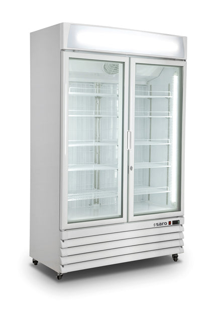 Saro D 800 freezer, white with 2 glass doors