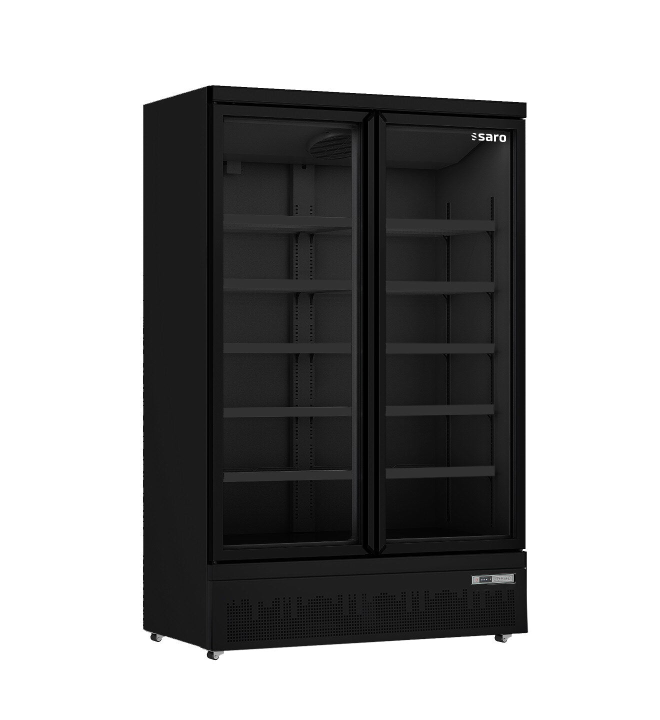 Saro GTK 1000 PRO refrigerator, black glass doors