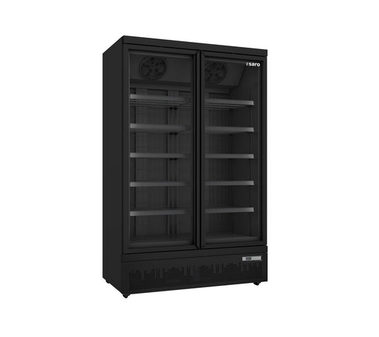 Saro GTK 930 PRO freezer, black glass doors