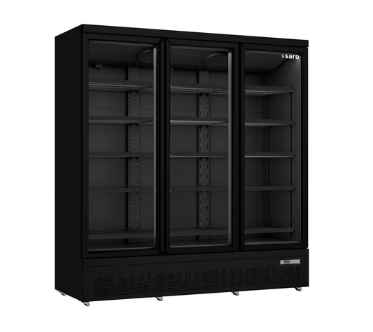 Saro GTK 1480 S PRO freezer, black glass doors