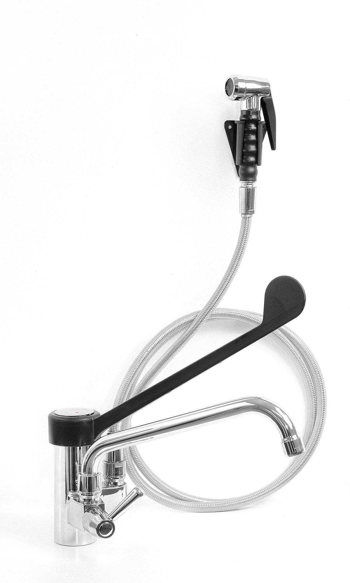 Saro VENUS mixer tap, chrome-plated with pre-rinse spray gun
