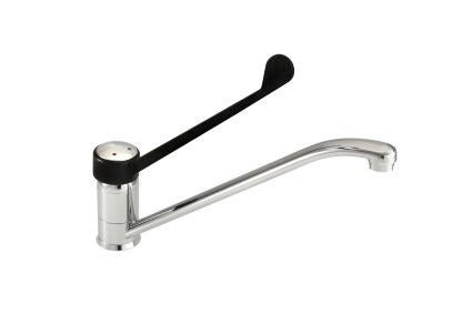 Saro CHIARA single-hole mixer tap, black lever