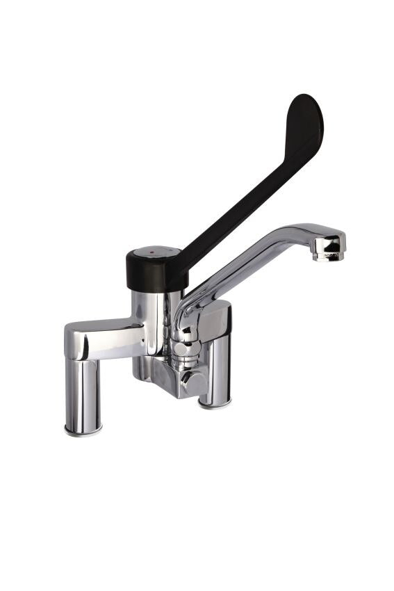 Saro TESS two-hole tap, black swivel lever