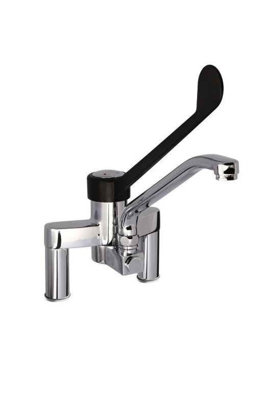 Saro TESS two-hole tap, black swivel lever