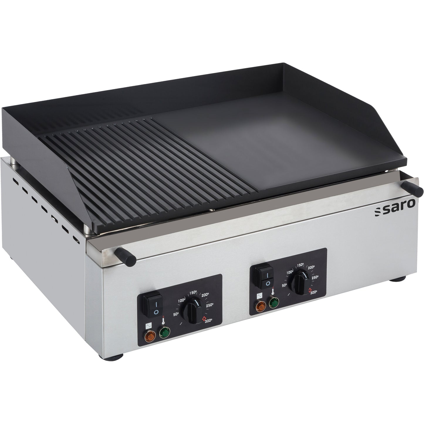 Saro GPK 610 electric griddle, half grooved plate