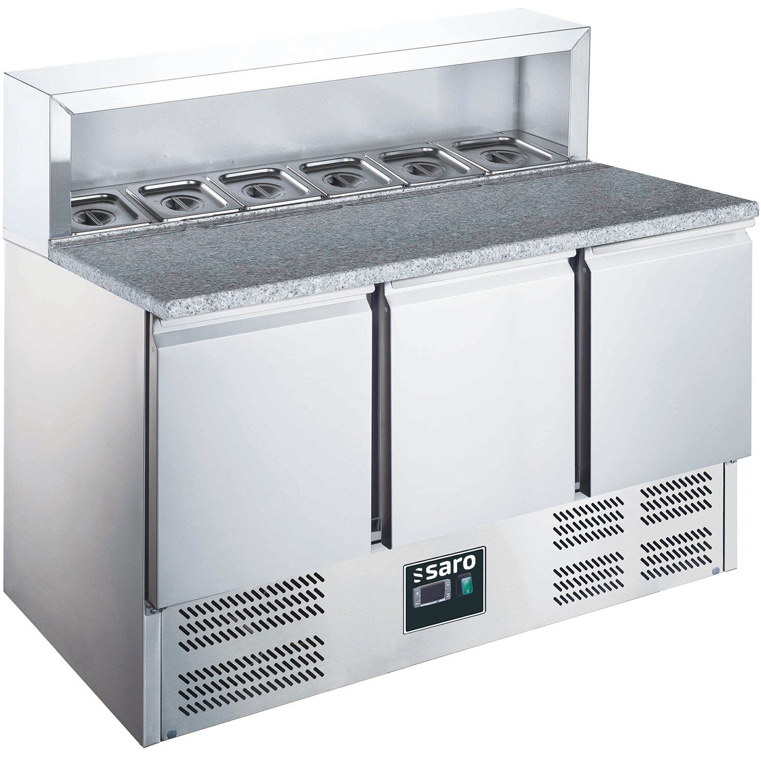 Saro EPS 903 pizza prep table, stainless steel and granite