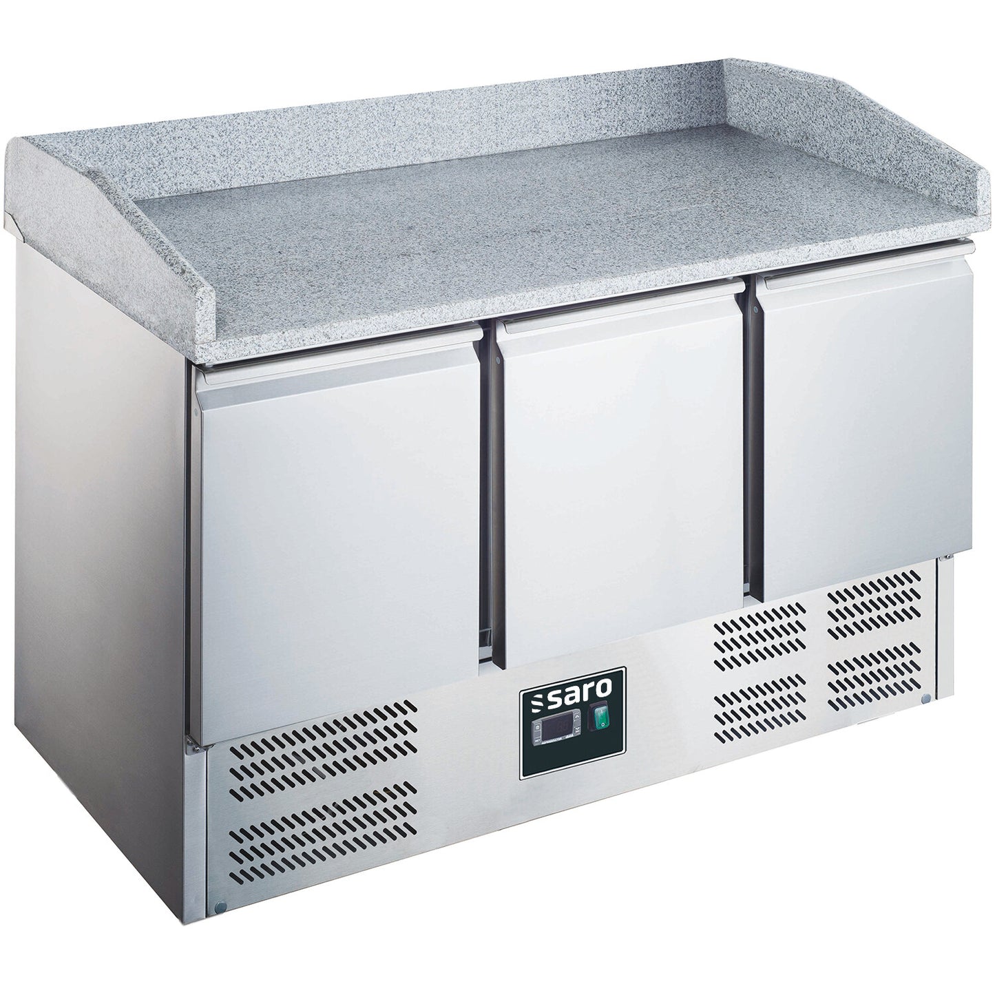 Saro ES 903 PZ pizza prep table on castors, stainless steel