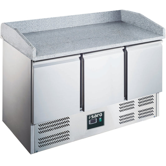 Saro ES 903 PZ pizza prep table on castors, stainless steel
