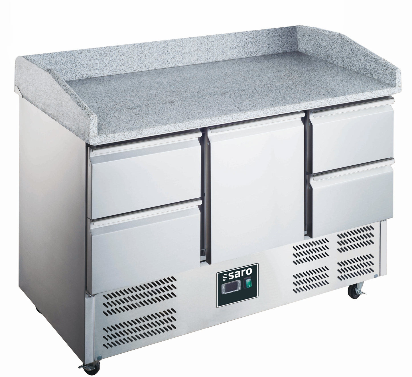 Saro ES 903 PZ 1/4 pizza table on castors, stainless steel