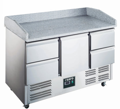 Saro ES 903 PZ 1/4 pizza table on castors, stainless steel
