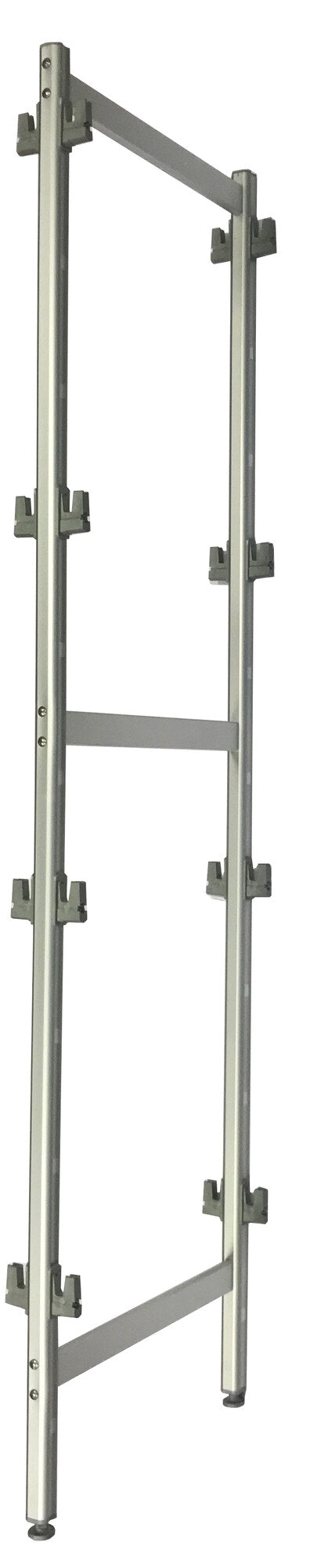 Saro aluminium shelving middle section, 1700 mm