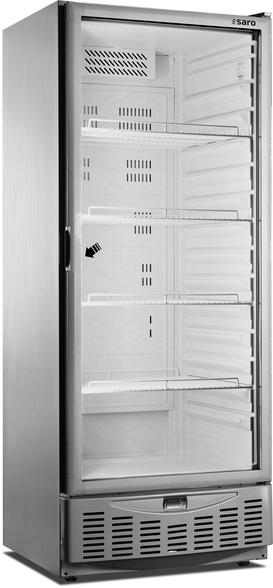 Saro MM5 A PV refrigerator, stainless steel, glass door