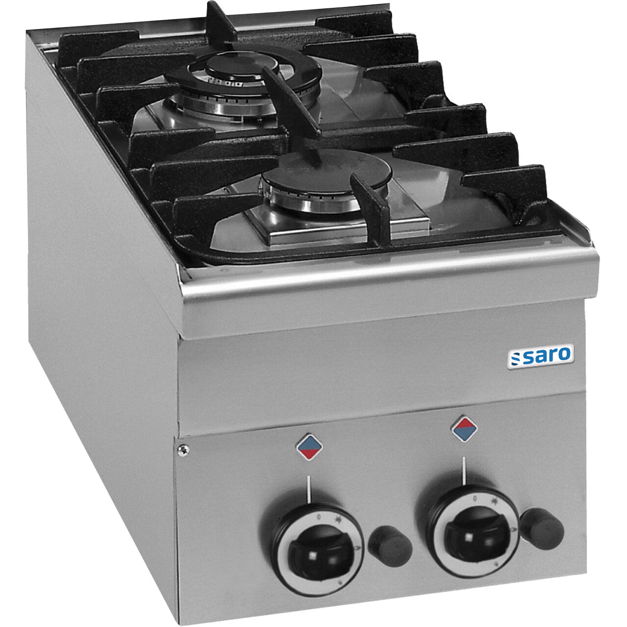 Saro G2S6 countertop gas range, stainless steel