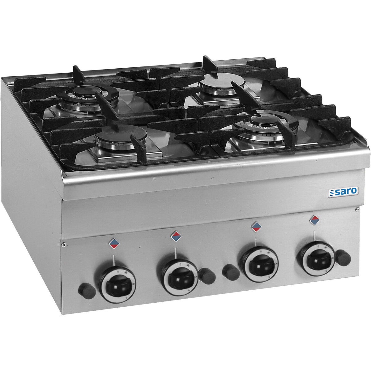 Saro G4S6 countertop gas range, stainless steel