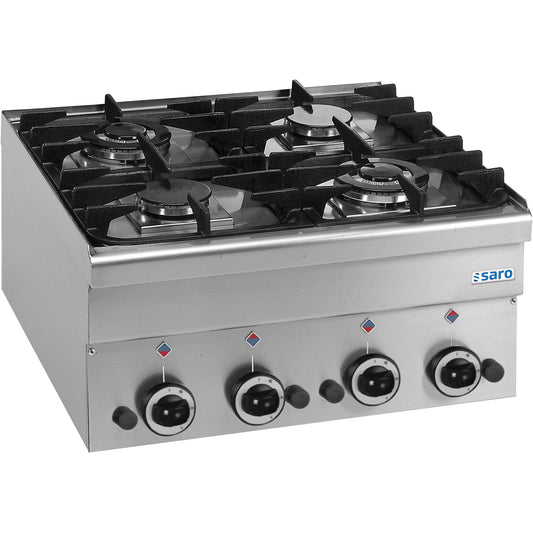 Saro G4S6 countertop gas range, stainless steel